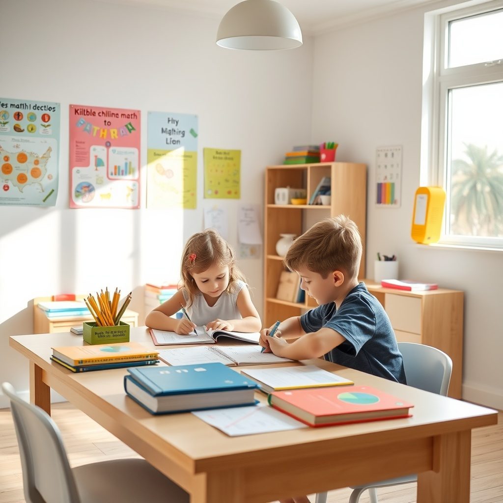 Učenci v učilnici Mathroom